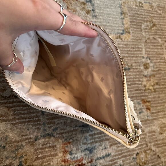 Kate Spade Taupe and Cream Striped Clutch - Picture 6 of 6